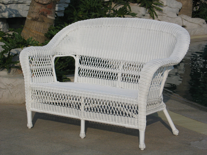 Wicker Loveseat - White