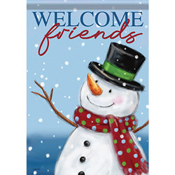 Standard Flag - Welcome Snowman